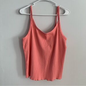 Old Navy Camisole Coral Pink Spaghetti Strap Tank Top Scoop Neck Ribbed XXL Tall